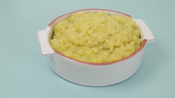 Purè Patate Isolato — Video Stock