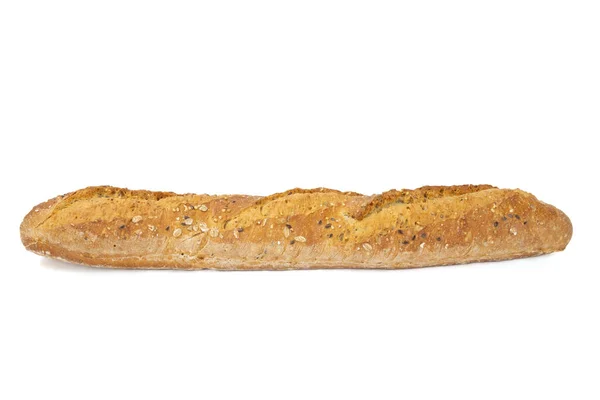 Cereal Bread Baguette Isolated White Background — Stock Photo, Image