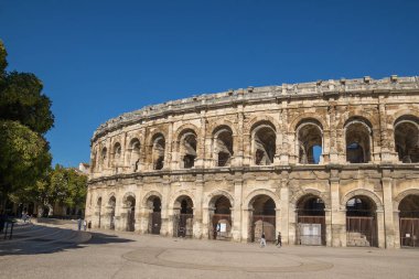 Gard 'daki Nmes Arenası Languedoc, Occitanie, Fransa