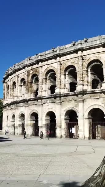 Arena Nmes Nel Gard Francia — Video Stock