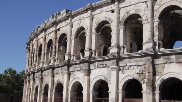 Arena Nmes Gard Languedoc Occitanie Frankrike — Stockvideo