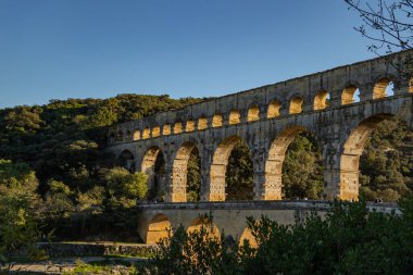 Pont du Gard 'da gün batımı