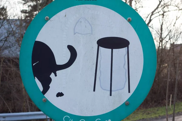 Hond Ontlasting Teken Het Park Symbool Voor Hond Uitwerpselen — Stockfoto