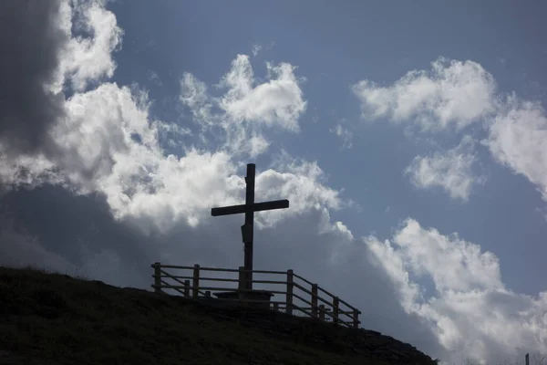 Křesťanský Kříž Symbol Víry Ježíše Krista Křesťanské Náboženství — Stock fotografie