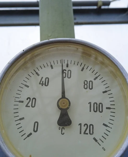 Teploměr Pro Měření Pozorování Teploty Počasí Meteorologie — Stock fotografie