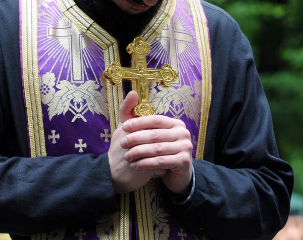 Priest Eastern Orthodox Church Religious Ceremony — Stock Photo, Image