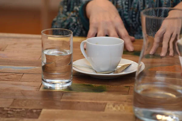 Une Tasse Café Vaisselle Pour Boire Café Chaud — Photo