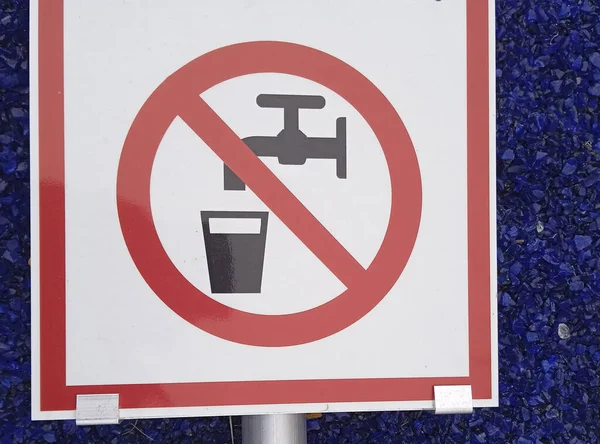 Een Geen Drinkwater Drinken Verboden Teken Symbool — Stockfoto