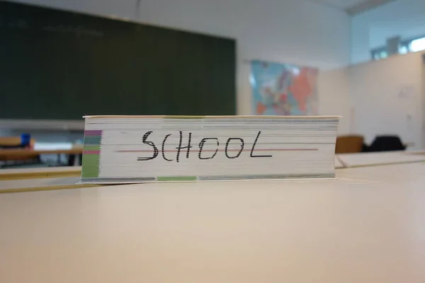 Een Schoolbord Als Symbool Voor Onderwijs Leren — Stockfoto