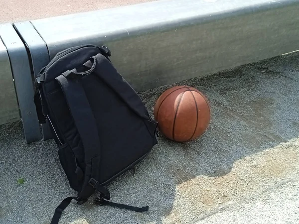 Баскетбол Открытый Летний Спорт Мяч Игры Площадке — стоковое фото