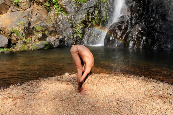 Sun Salution Surya Namaskar Μια Ακολουθία Ασκήσεων Ροής Στη Γιόγκα — Φωτογραφία Αρχείου