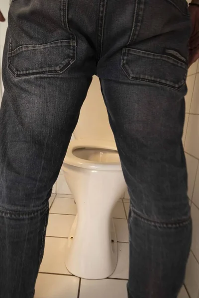 Urination Person Toilet Restroom — Photo