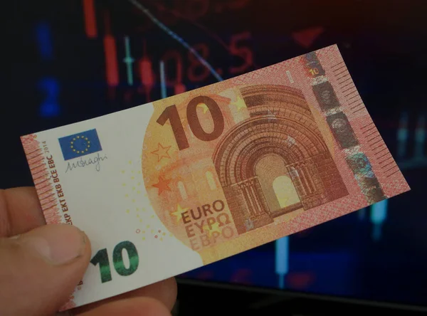 10ユーロ紙幣 欧州連合 の通貨 ビジネスと財政 — ストック写真