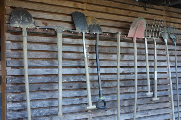 a shovel or spade as a tool for garden work
