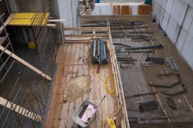 concrete engineering or concrete construction, building architecture in the industry