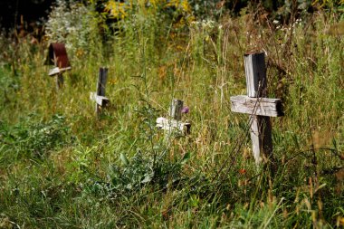 Ölü insanların gömüldüğü bir mezarlık ya da mezarlık.