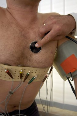 cardiovascular examination at the doctor, diagnosis of the physical condition