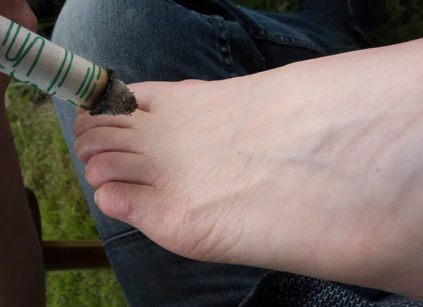 Massage Des Jambes Des Pieds Comme Procédure Santé Bien Être — Photo