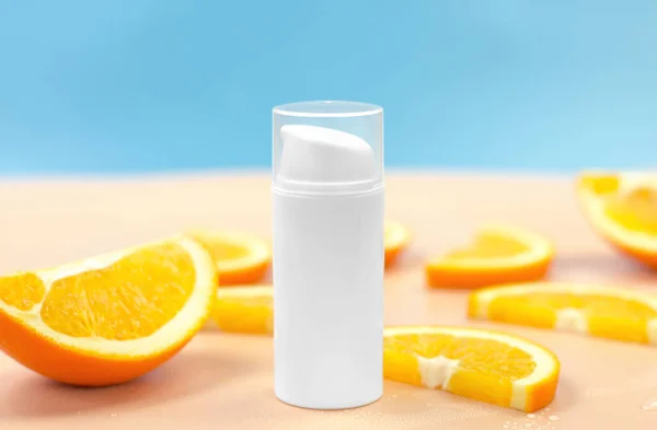 Mockup Marca Cosmética Para Hidratante Loção Espuma Shampoo Garrafa Branca — Fotografia de Stock