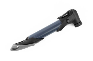 Beyaz arka planda izole edilmiş bisiklet için el pompası