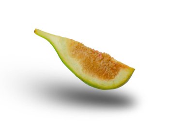 Taze incir beyaz arka plan üzerinde izole dilim