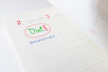 bir randevu defteri diyet başlangıcı