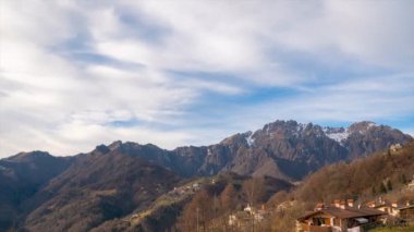 Beautiful timelapse of the Seriana valley and its mountains, Orobie Alps, Bergamo, Italy