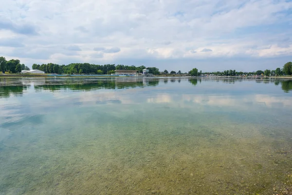 Parque Lago Idroscalo Parte Delantera Las Gradas Día Nublado Milán — Foto de Stock