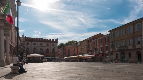 Ravenna Italy August 2022 Time Lapse Main Square Piazza Del — Vídeo de Stock