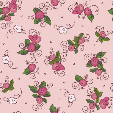 sorunsuz pembe gül deseni