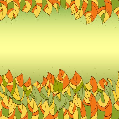 soyut renkli yaprak çerçeve