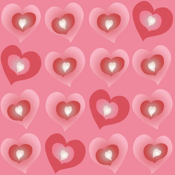 Corazones brillantes backgorund — Vector de stock