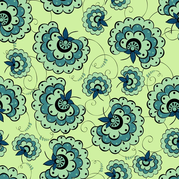Fleur cercle abstrait sans couture — Image vectorielle