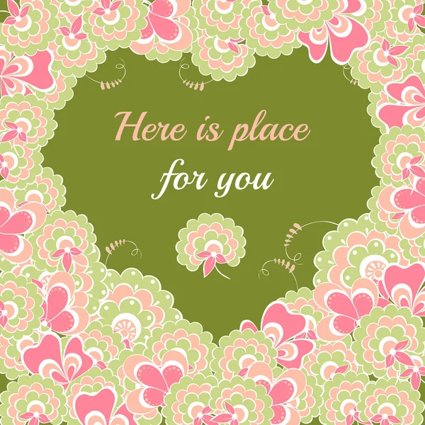 Carte de vœux ornement floral — Image vectorielle