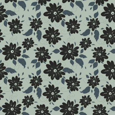 çiçekler swirls ve yaprağı deseni