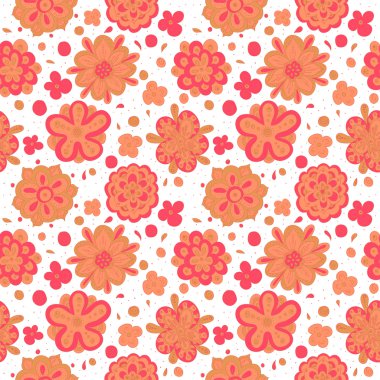 Doodle çiçek deseni