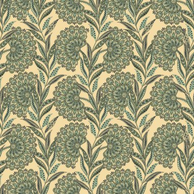 Batik tarzında Etnik çiçek süsü