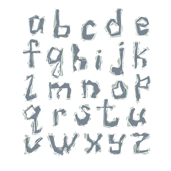 Colorful Hand Drawn Doodle Alphabet Letters Latin Alphabet Stock Vector