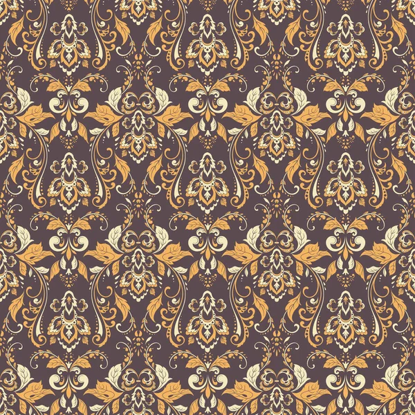 Fond Floral Vintage Sans Couture Fond Vectoriel Pour Conception Textile — Image vectorielle