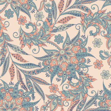 Vintage Vector Çiçeksiz desen