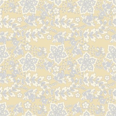 Çiçeksel oryantal etnik geçmiş. pürüzsüz vektör deseni