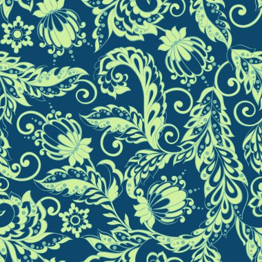 Batik tarzında Etnik çiçek süsü