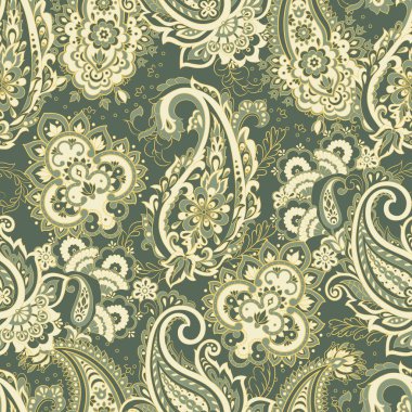 Hint batik tarzında vintage boya deseni. Çiçek vektör arkaplanı