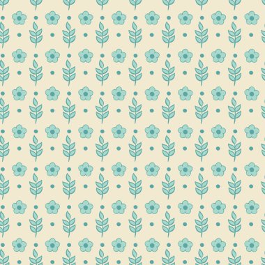 Tekstil duvar kağıdı arkaplanını sarmak için küçük şirin, pürüzsüz desen