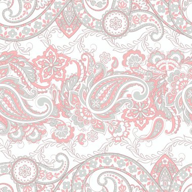 Paisley dikişsiz desen. Etnik vektör arkaplanı