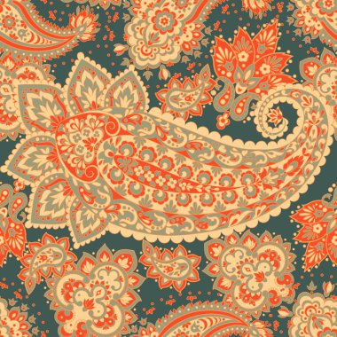 Paisley Çiçekli Doğulu Etnik Düzen