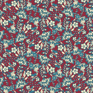 Küçük çiçekler pürüzsüz vektör deseni