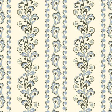 Güzel çiçekler kusursuz vektör deseni. Çiçek mahsulü arka plan