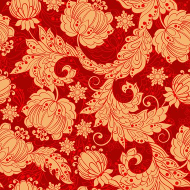 Klasik çiçek desenli.