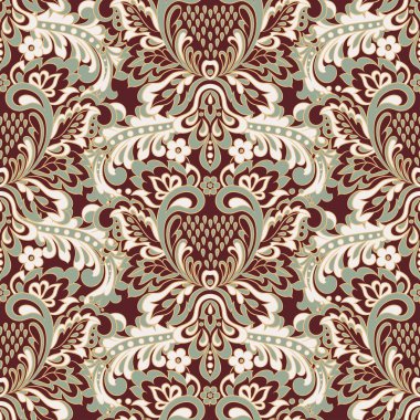 Çiçeksiz desenli kumaş. Vintage vektör arkaplanı